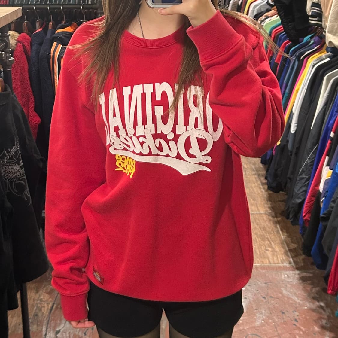 [HI] 디키즈 오리지널 맨투맨 레드  상품이미지1