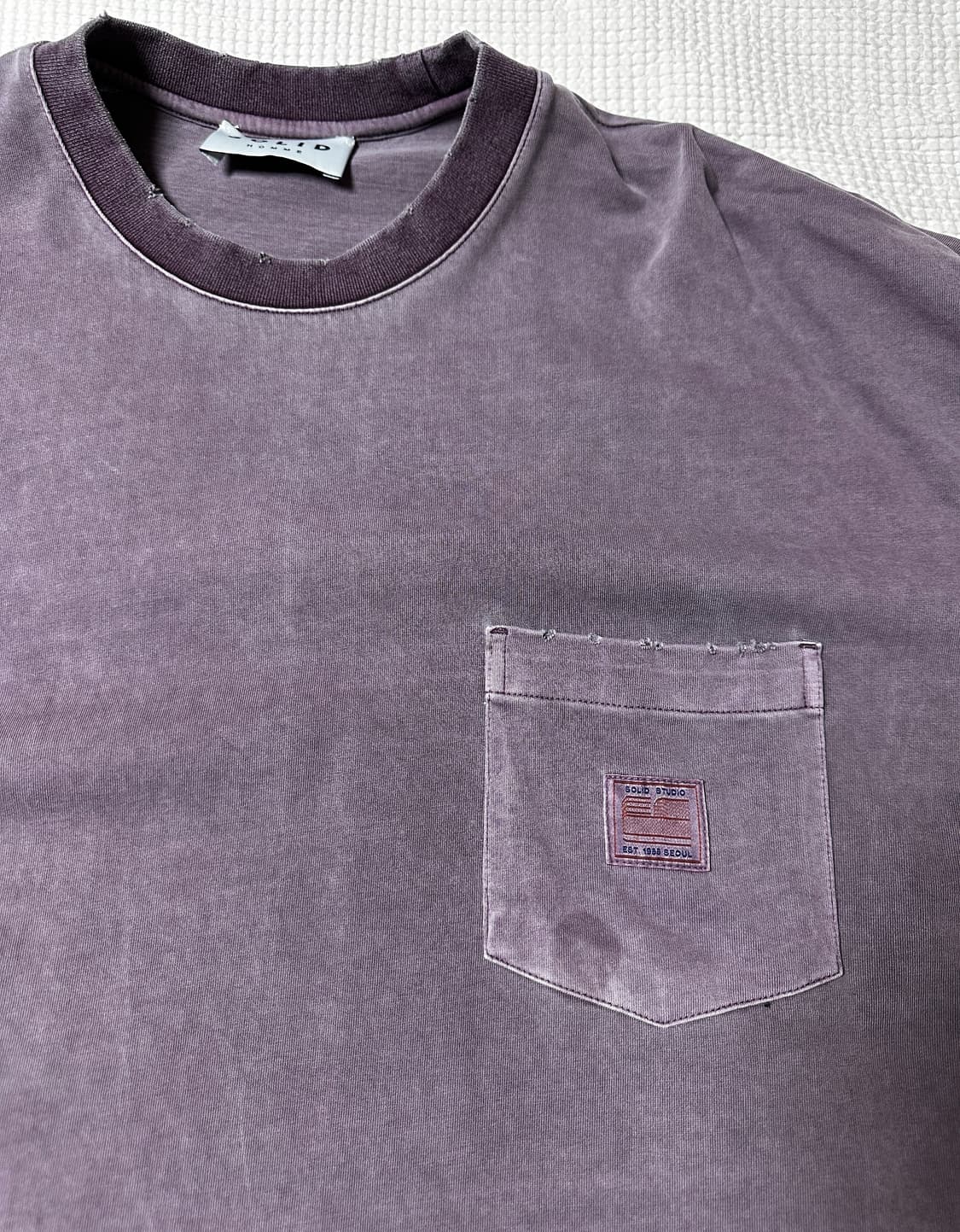 (50) 솔리드옴므 25SS 바이올렛 빅오버 포켓 티셔츠 상품이미지2