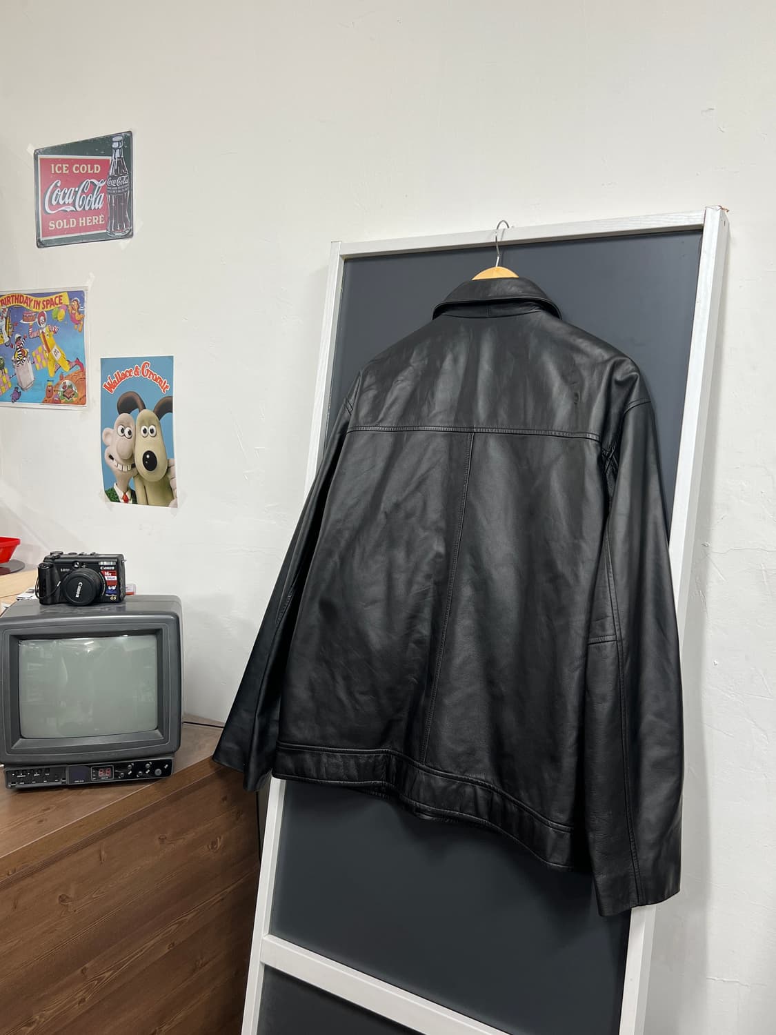 빈티지 90s 카우 소가죽 싱글 레더자켓 상품이미지2