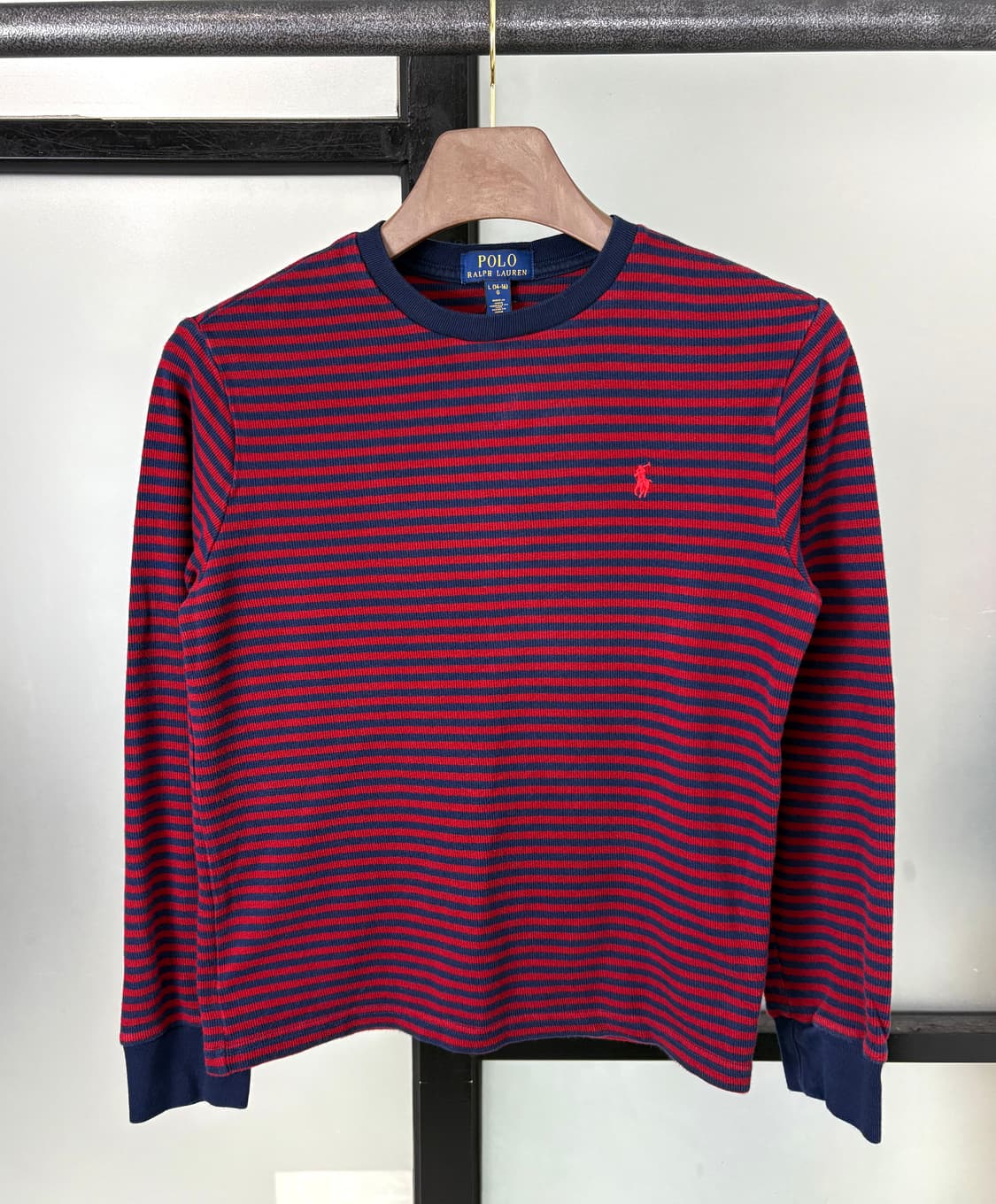 [S]POLO 레드네이비 스트라이프 티셔츠 상품이미지1