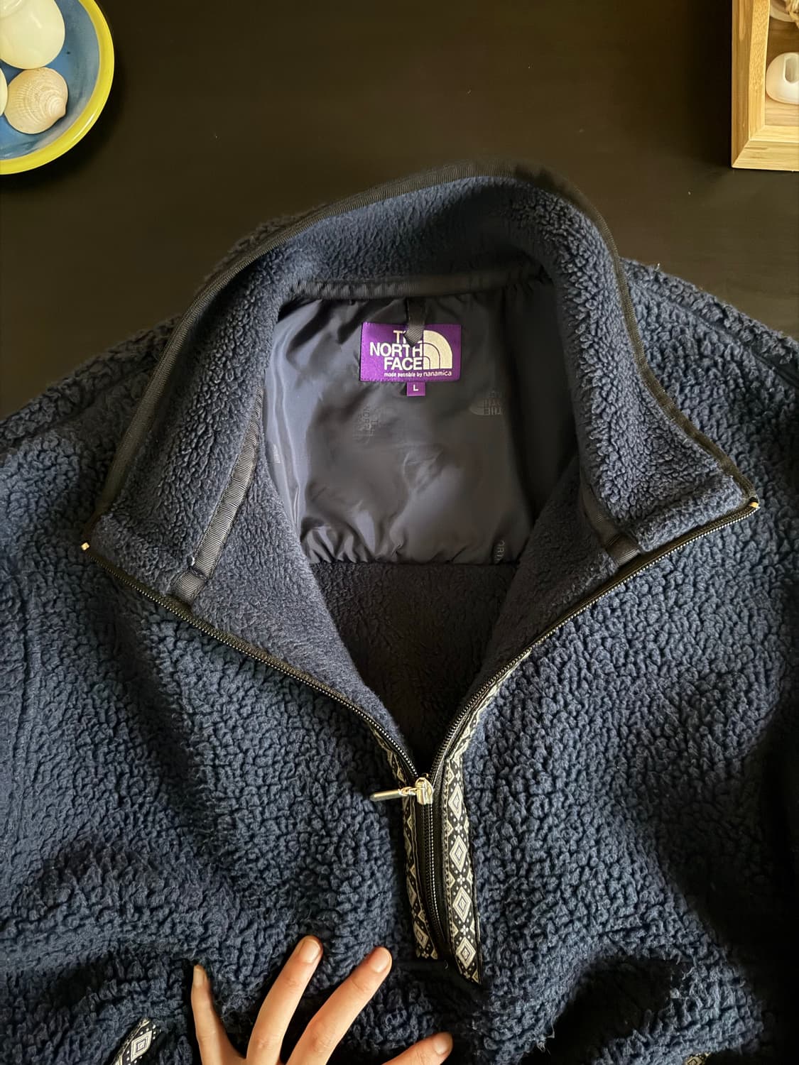 Navy half fleece 상품이미지3
