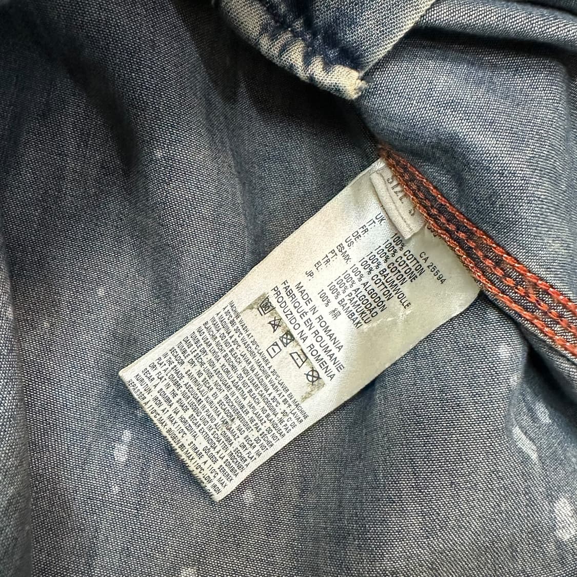 디젤 더티워싱 웨스턴 데님 셔츠 상품이미지6