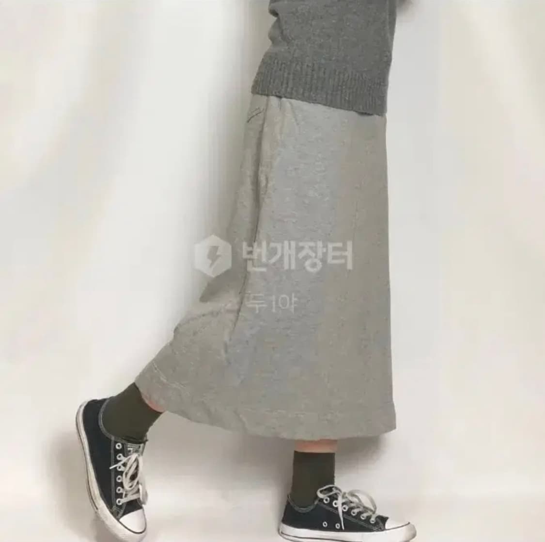 빈티지 그레이 롱 스커트  상품이미지2