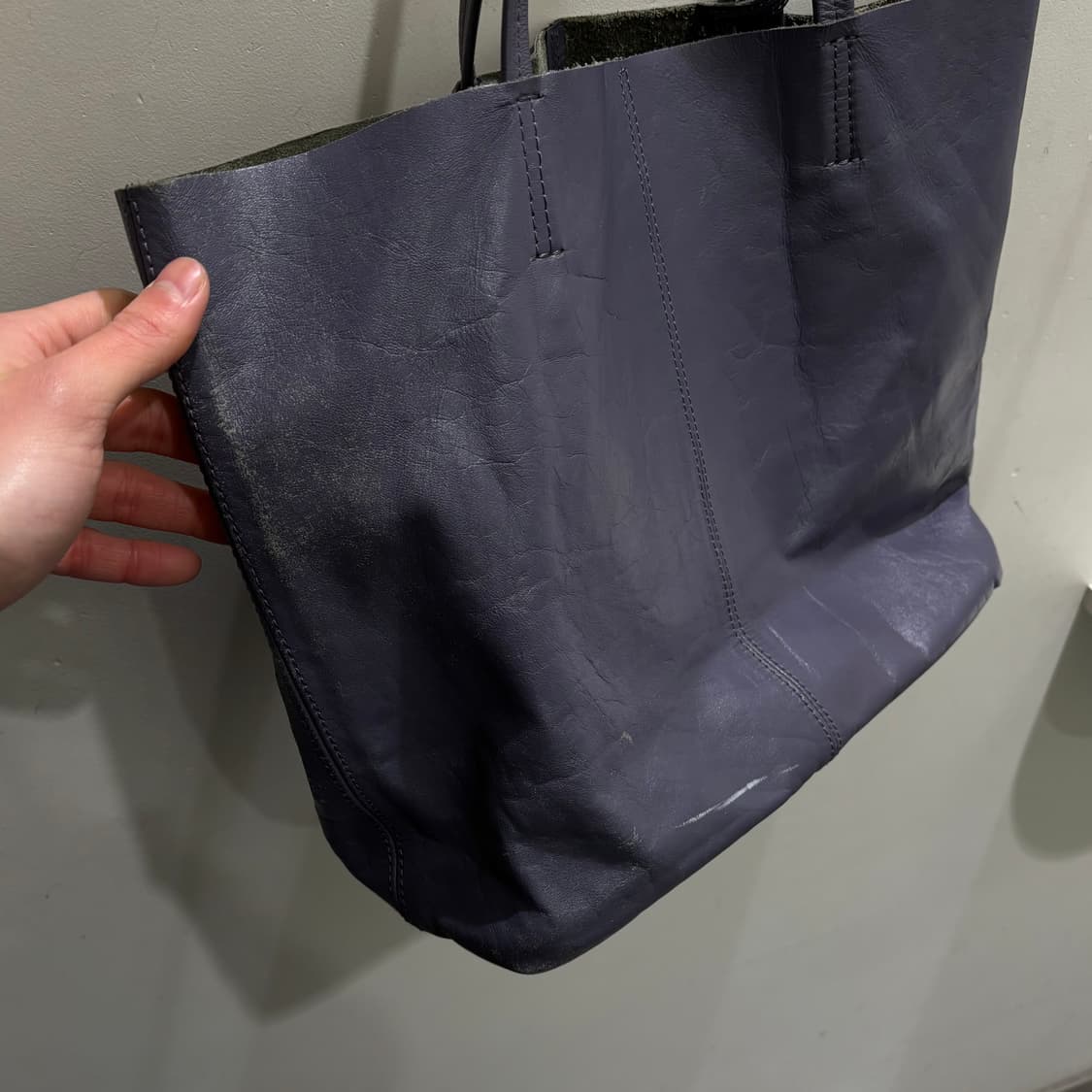 vtg cowhide lv tote bag 상품이미지7