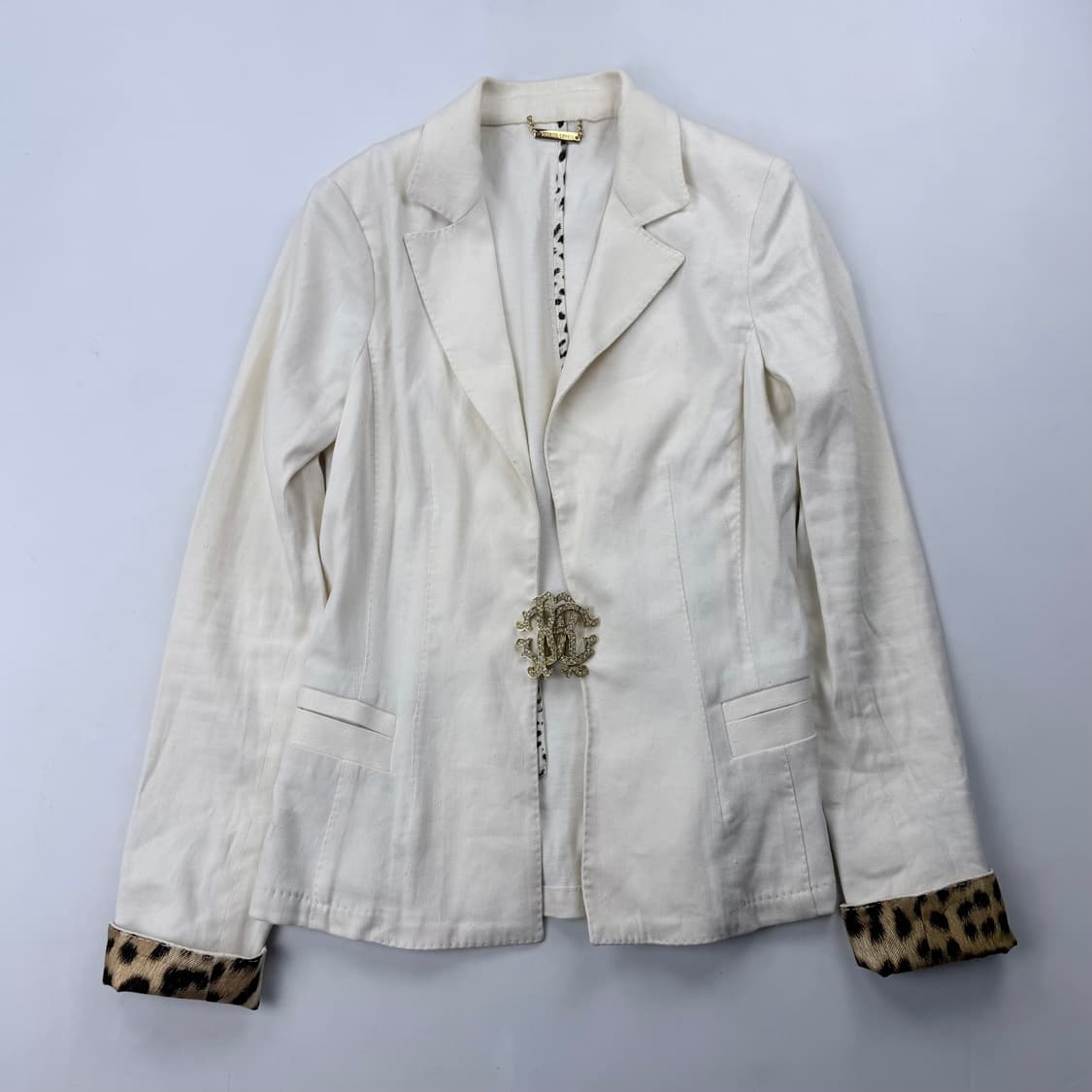 로베르토카발리 금장버클 린넨 자켓 상품이미지2