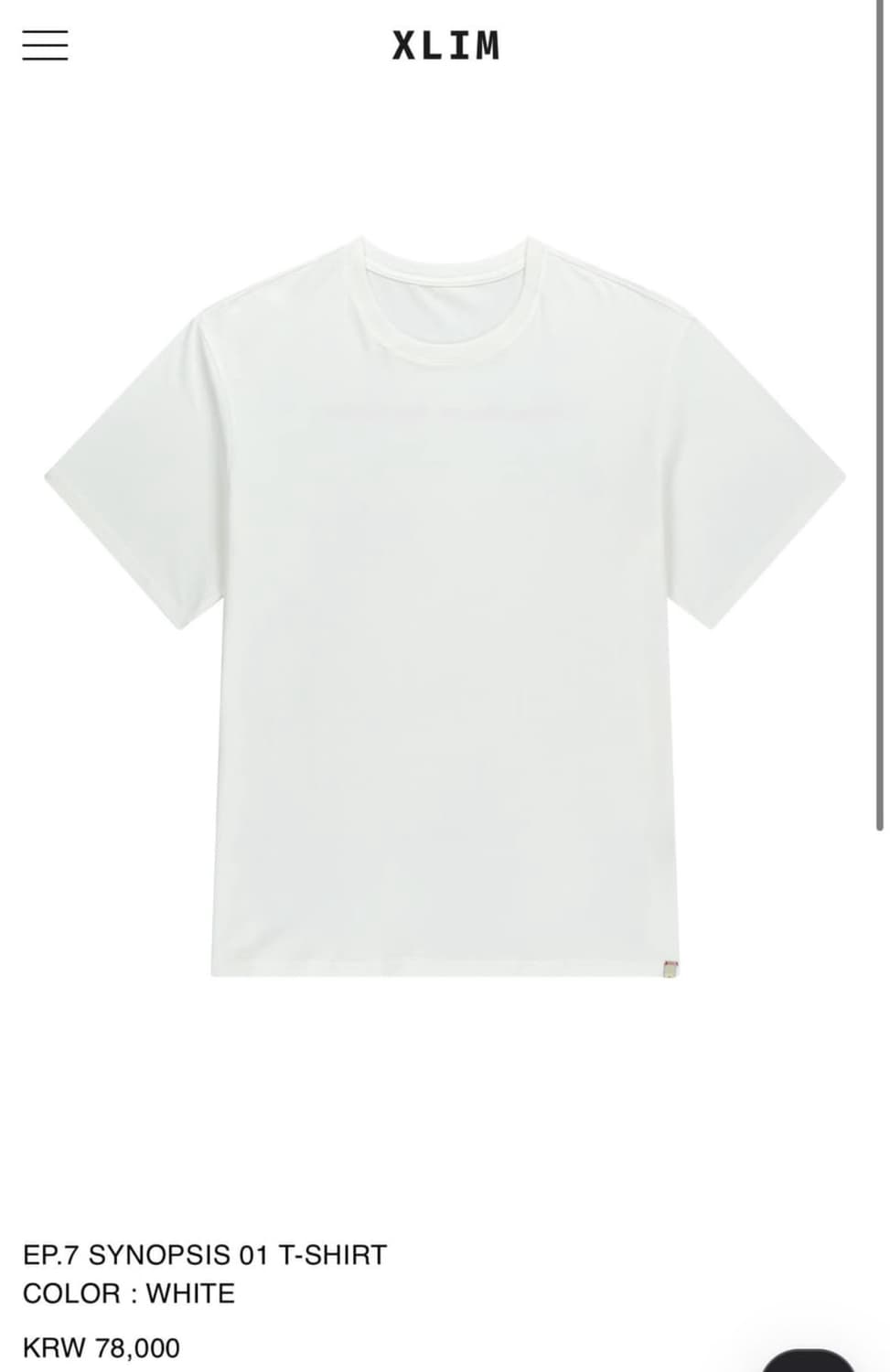 Xlim 엑슬림 EP.7 SYNOPSIS 01 T-SHIRT 상품이미지1