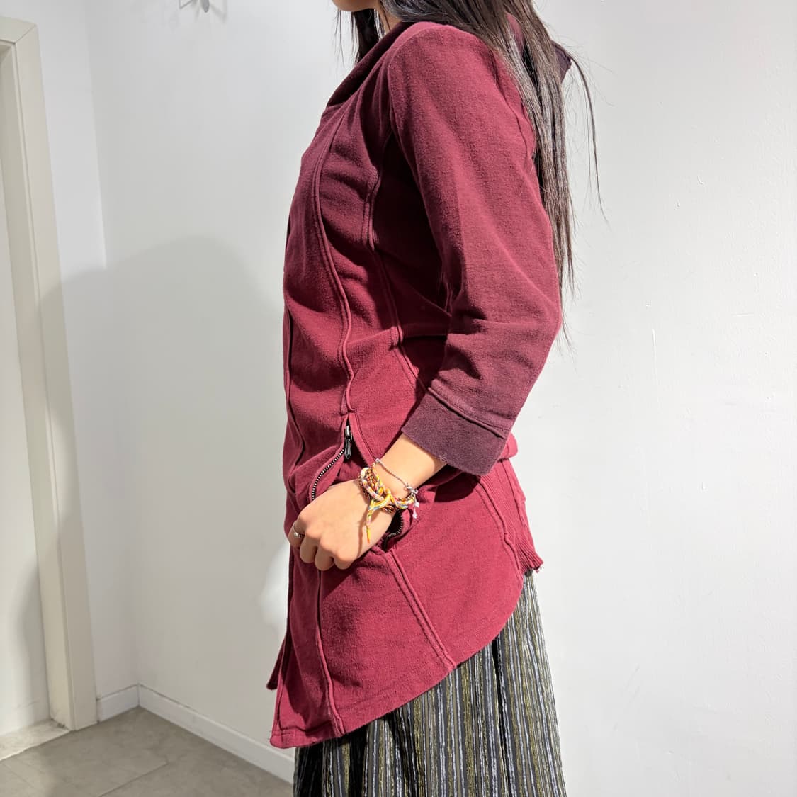 Johnny Wolf 언발란스 고딕 롱 후드 자켓 상품이미지4