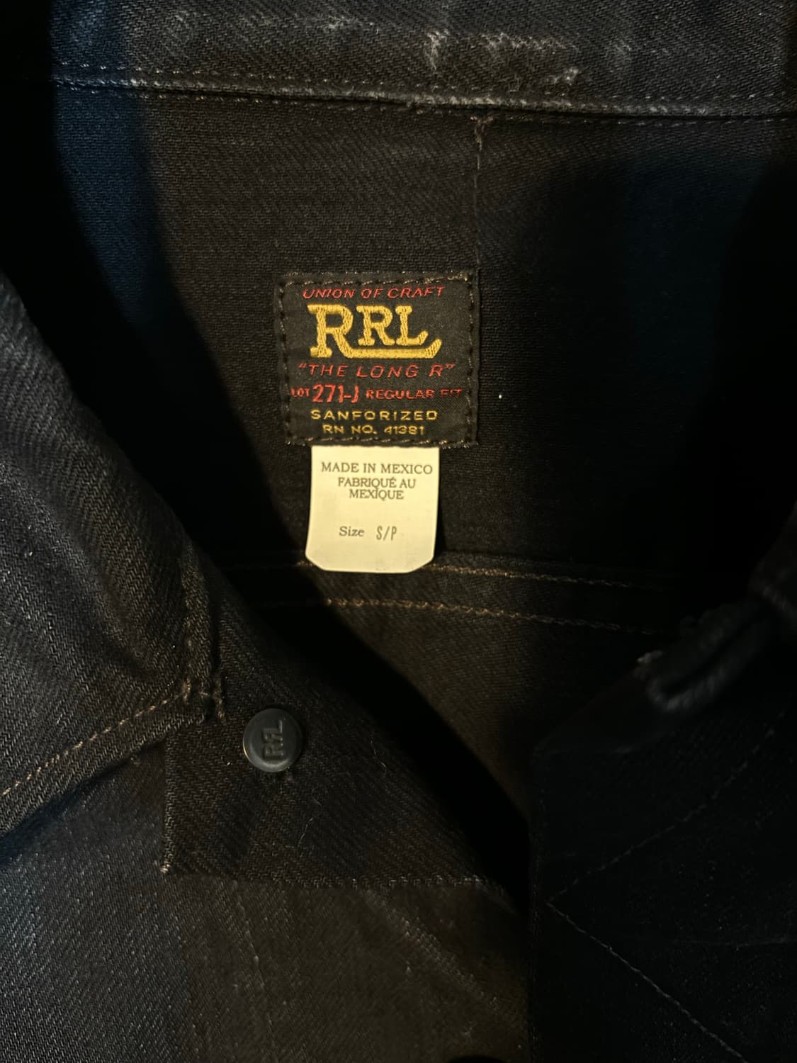 RRL lot271 블랙 S 상품이미지4