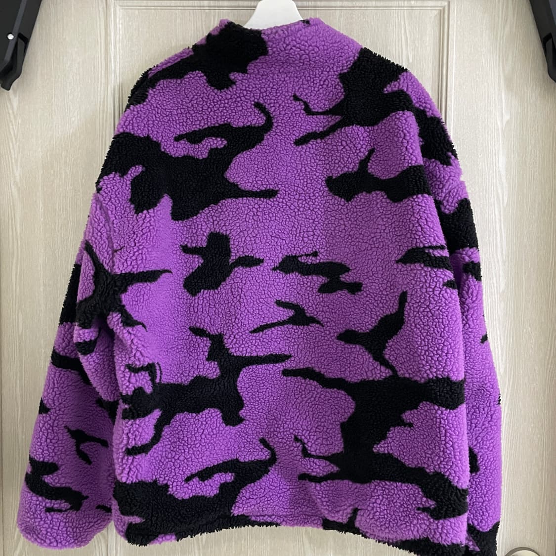 [xl] 반스 후리스 뽀글이 집업 퍼플 얼룩패턴 셰르파 자켓 상품이미지2