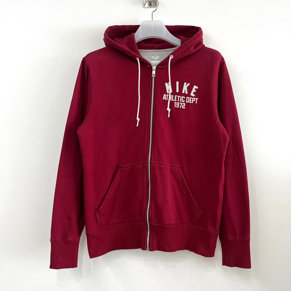 나이키 애슬레틱 로고 버건디 후드집업 상품이미지2