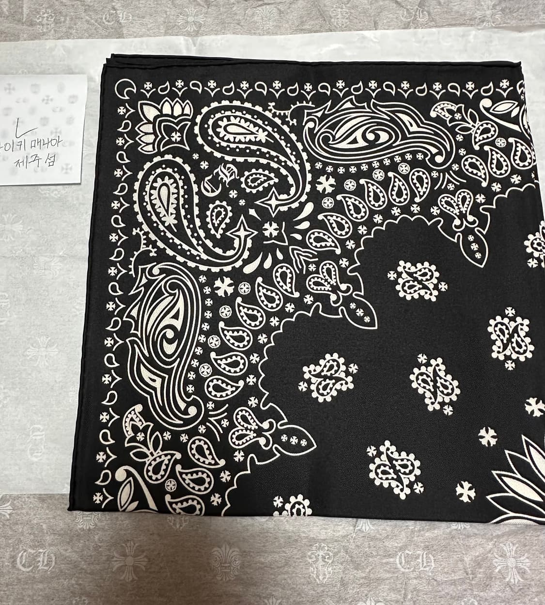 크롬하츠 실크반다나 블랙 상품이미지1