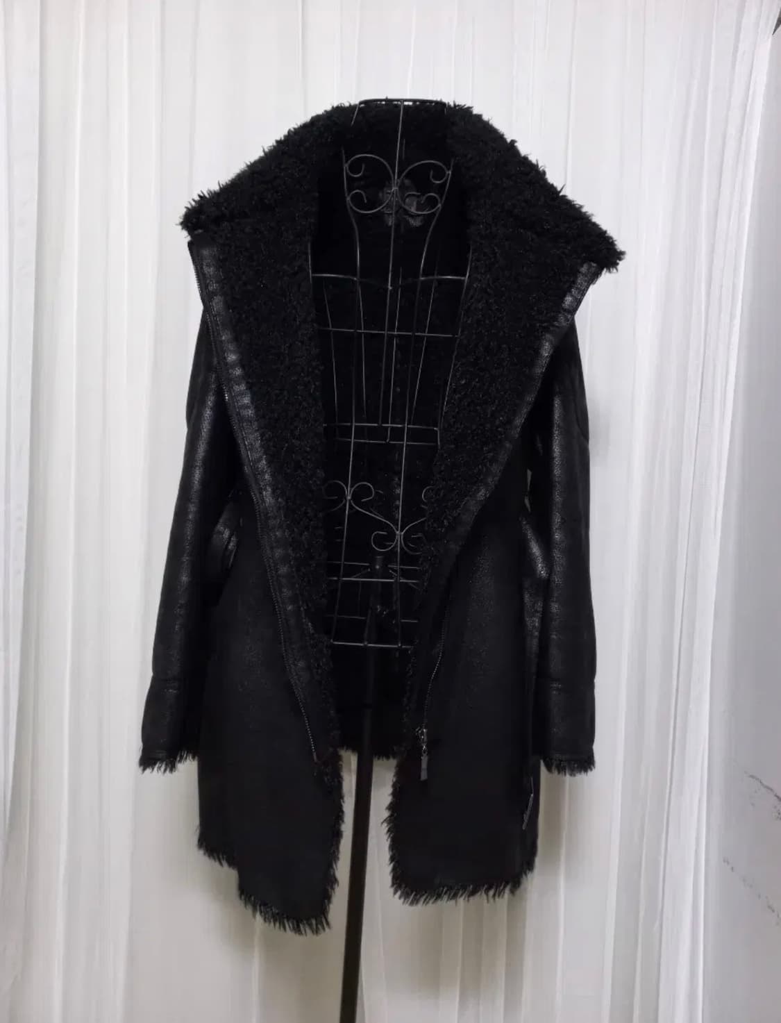 롱무스탕 레더 퍼 무스탕 무스탕 코트 상품이미지2