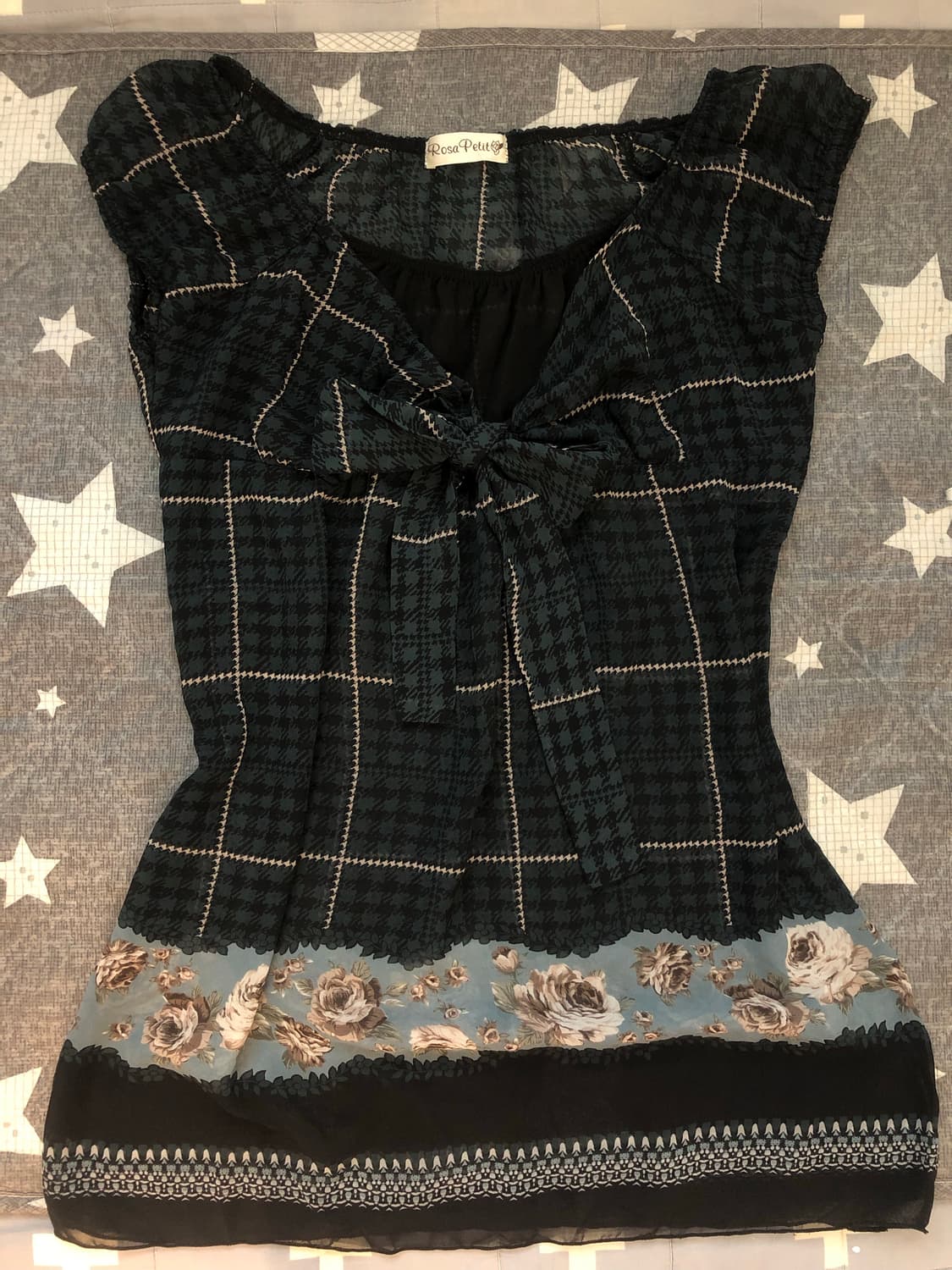 엑시즈팜깔 민소매 리본 블라우스 상품이미지2