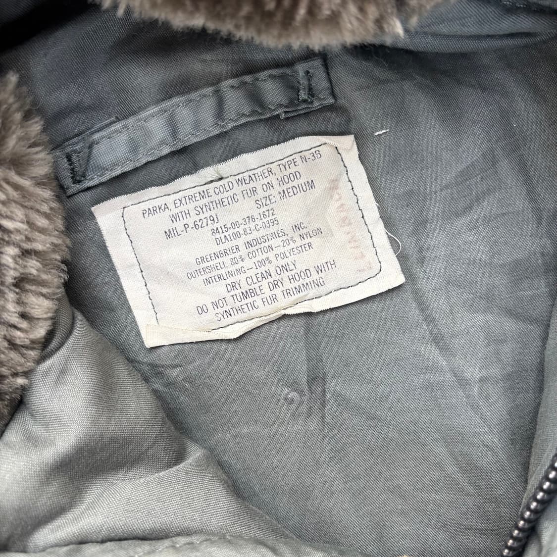 80년대 미군 n3b 콜드웨더 파카 상품이미지6