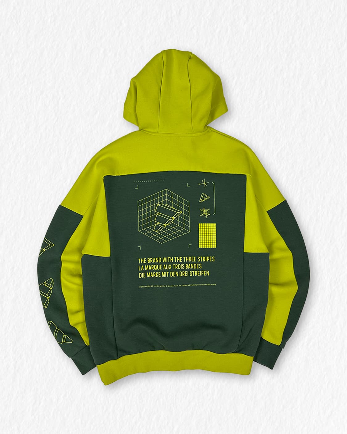 아디다스 절개 후드 형광 상품이미지2