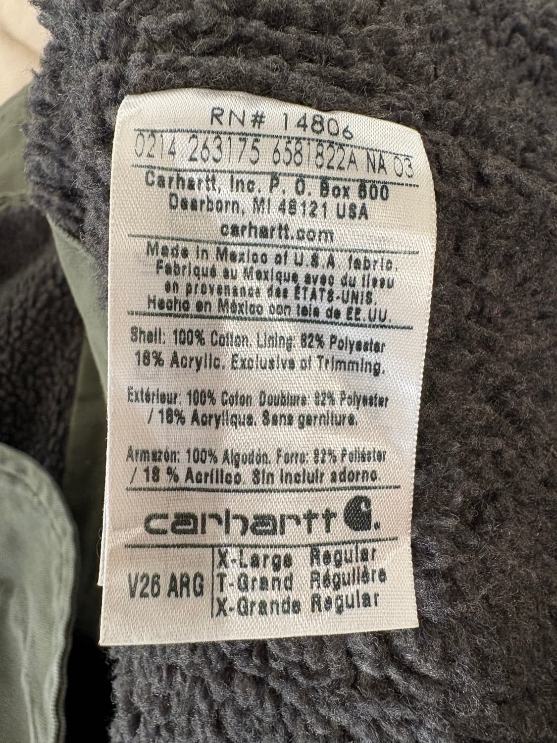 칼하트 V26 덕캔버스 쉐르파 베스트 상품이미지6