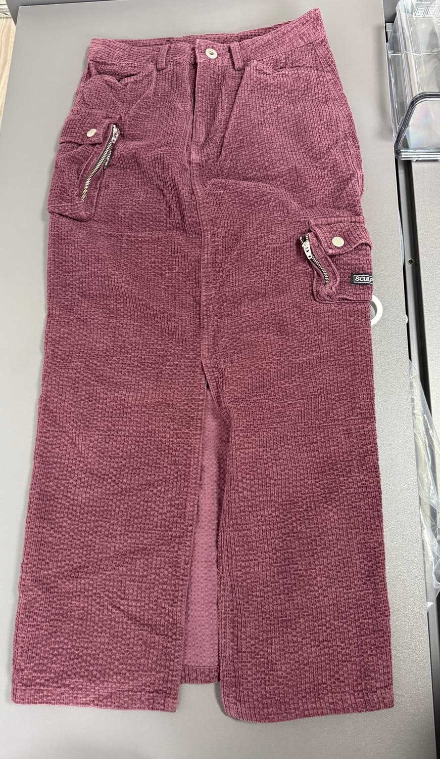 스컬프터 포켓 카고 롱 스커트 와인 상품이미지3