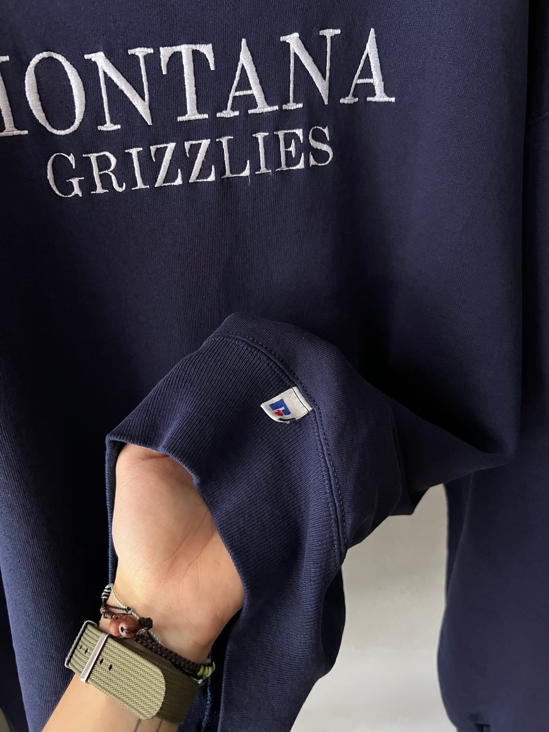 [2XL]90's 러셀 Made in USA 네이비 스웻셔츠 상품이미지5