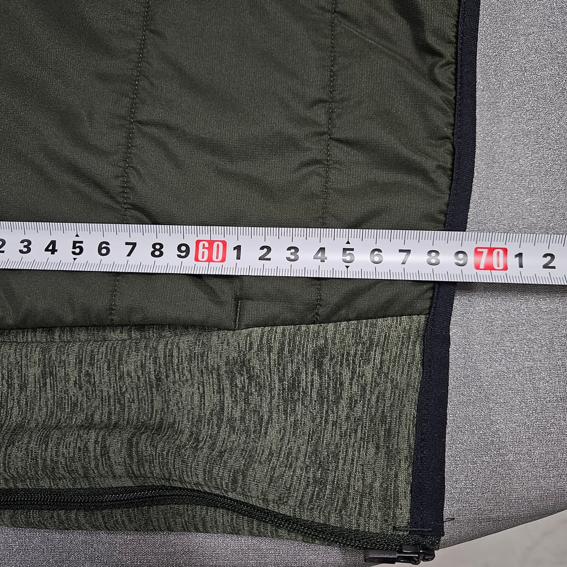 L 105 언더아머 하이브리드 패딩 기모 후드티 올리브 상품이미지7