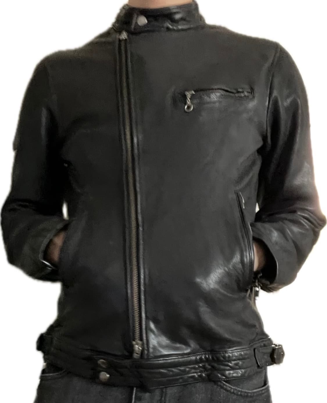 Beams 램스킨 레더자켓 릭오웬스 맛 상품이미지5