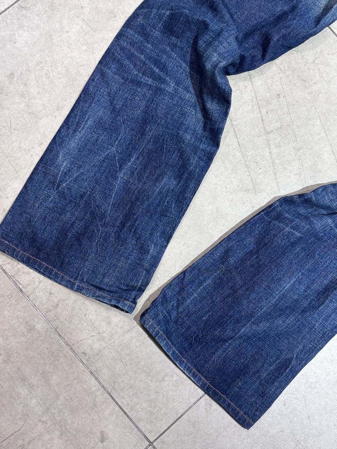 에드윈 블루트립 빈티지 스티치 백버클 워싱 데님 팬츠 바지 상품이미지8