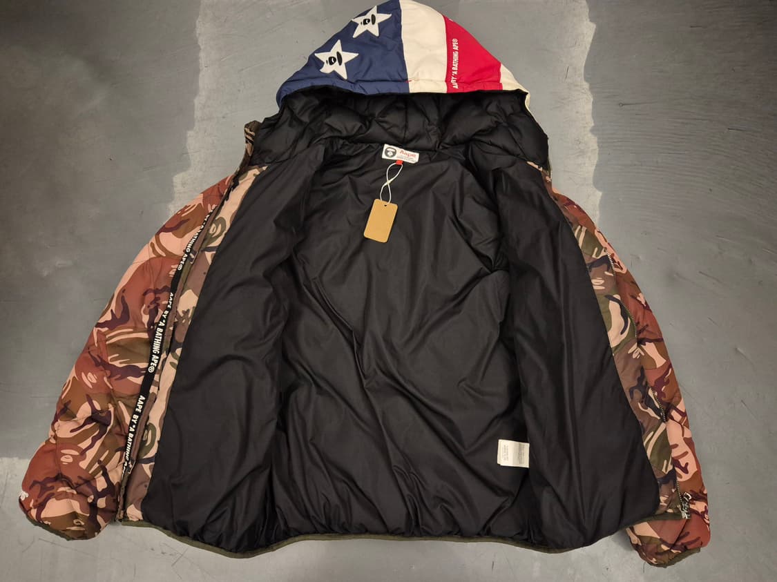 00s Aape 카모 다운 점퍼 상품이미지3