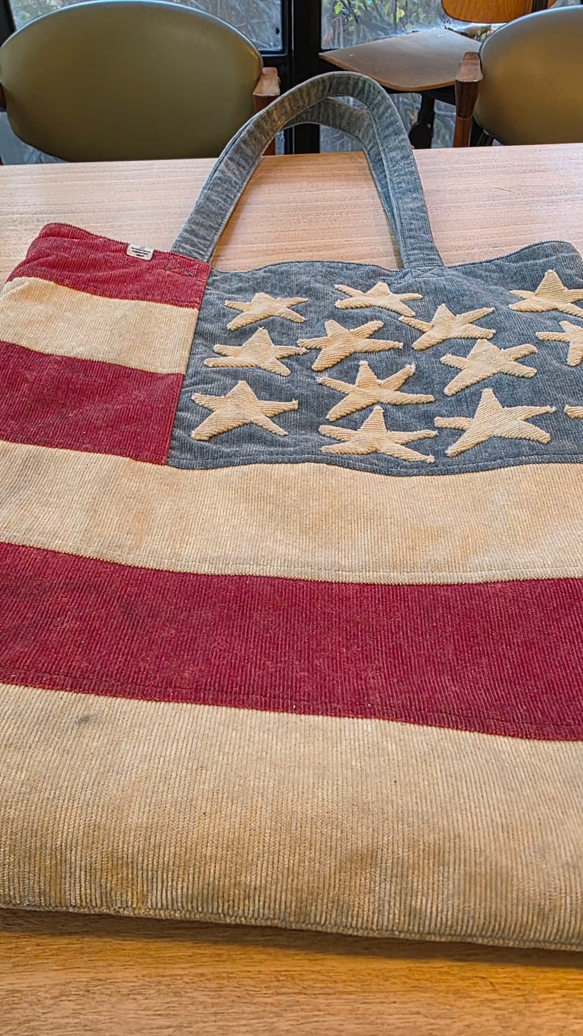 비즈빔 16시즌 USA 플래그 성조기 스웨이드 토트백 상품이미지4