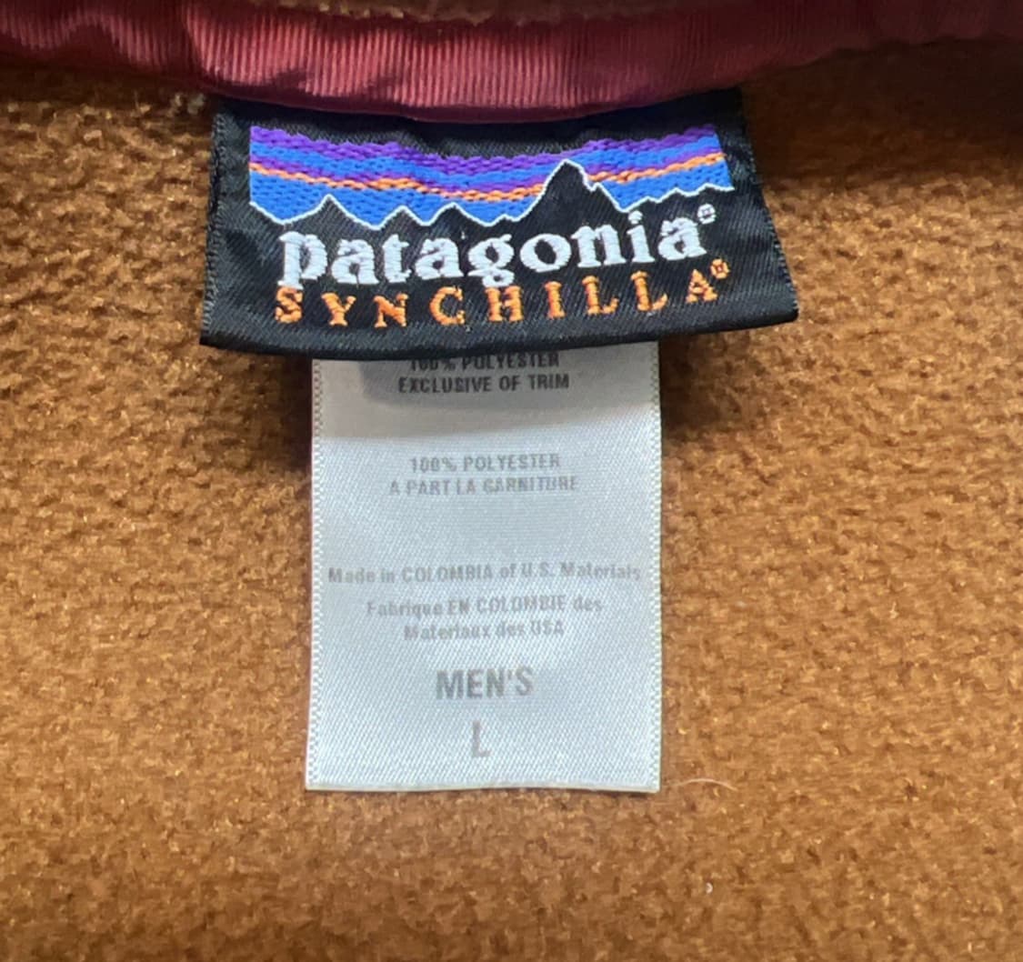 95FW 파타고니아 빈티지 신칠라 스냅-T 브라운 올리브 플리 상품이미지3