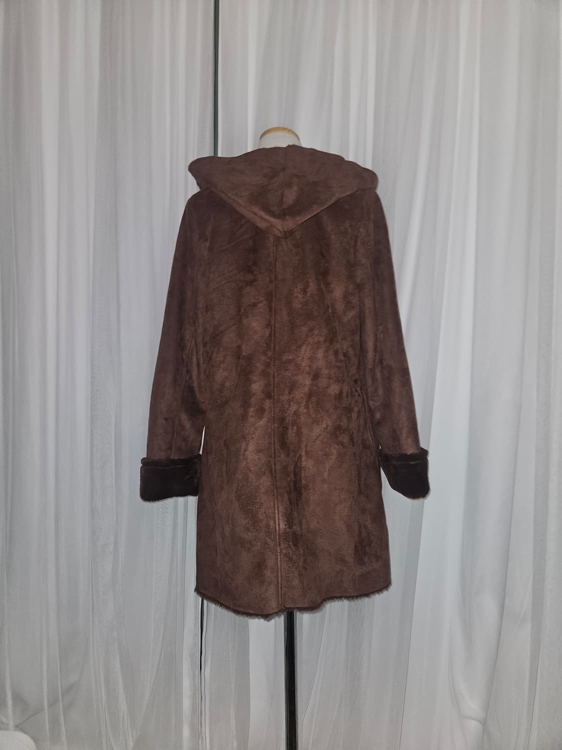 세실맥비 히메 브라운 퍼 후드 코트 상품이미지3