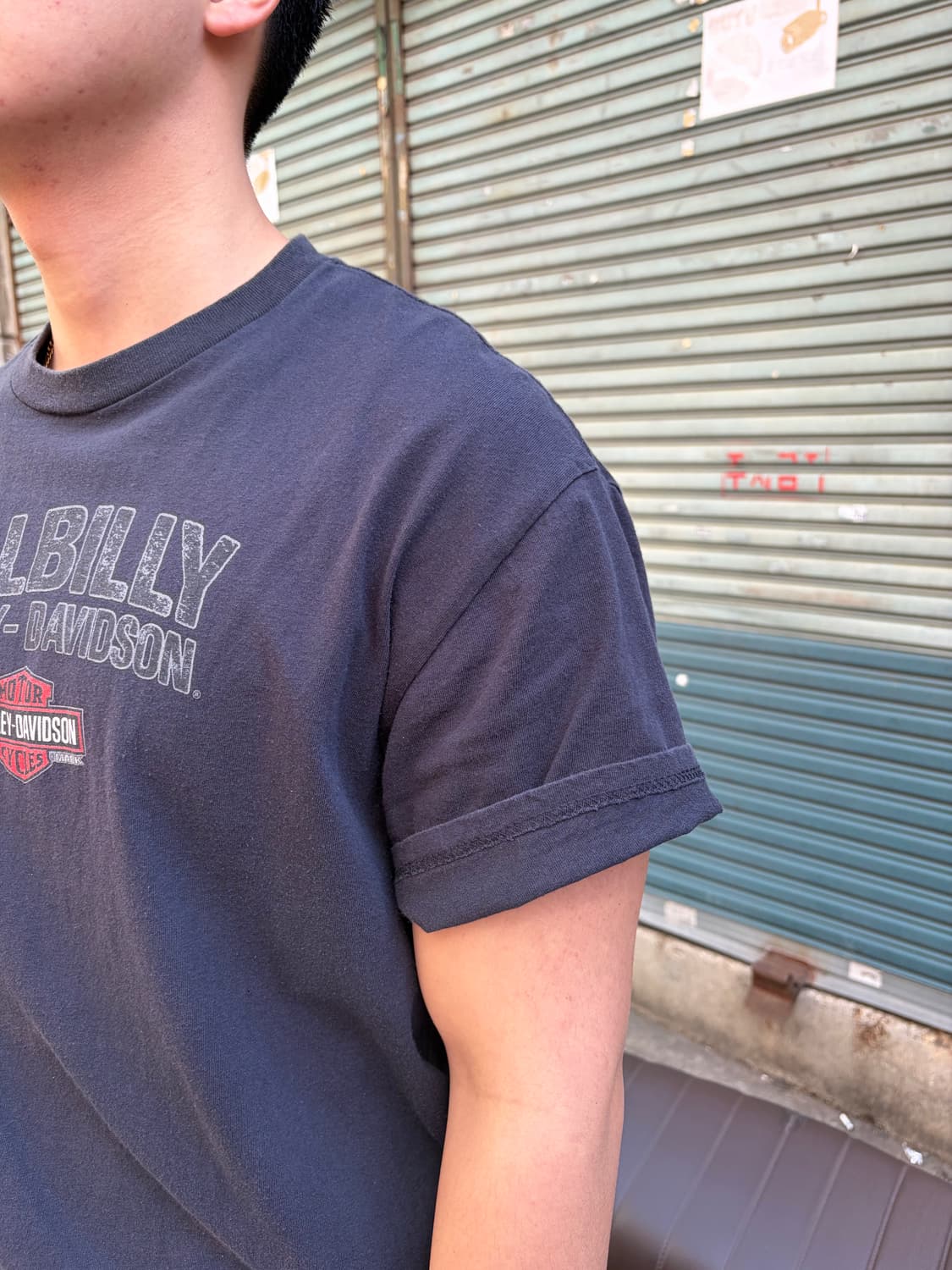 Harley Davidson Hillbilly print faded T 상품이미지9