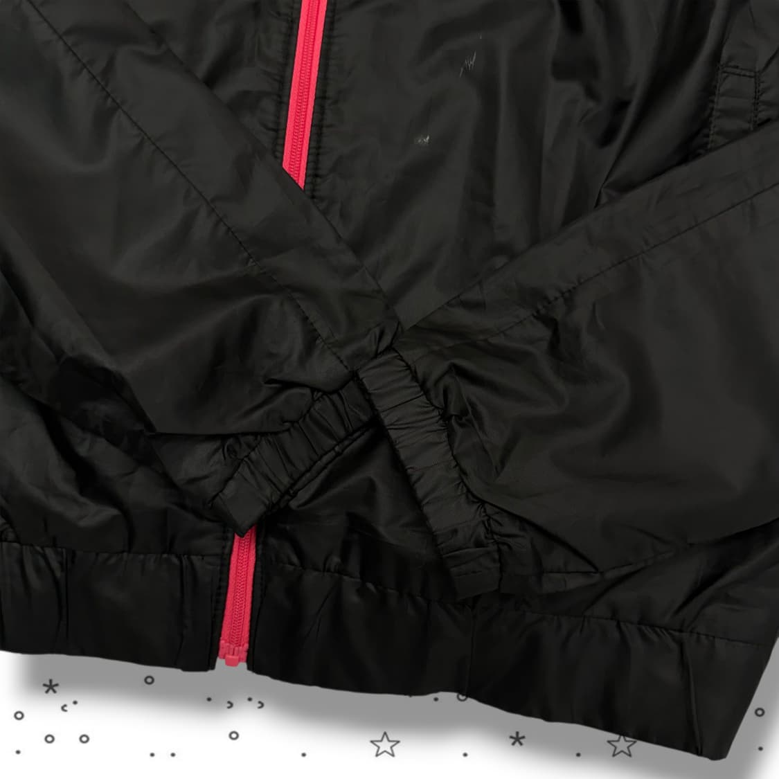S ADIDAS 아디다스 블랙 핫핑크 바람막이 상품이미지3