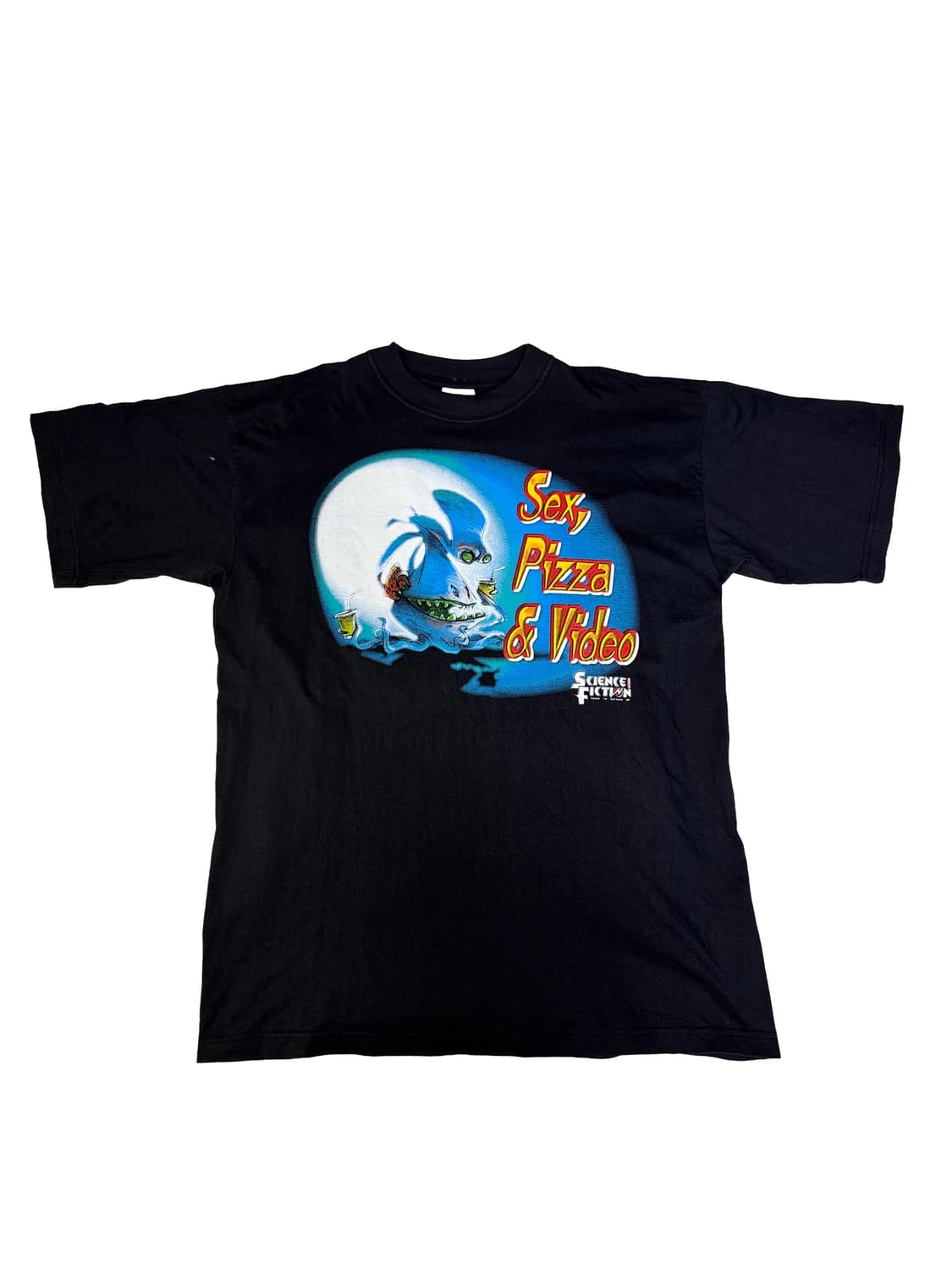 빈티지 사이언스픽션매거진 SCIENCE FICTION 에일리언티셔츠 XL 상품이미지1