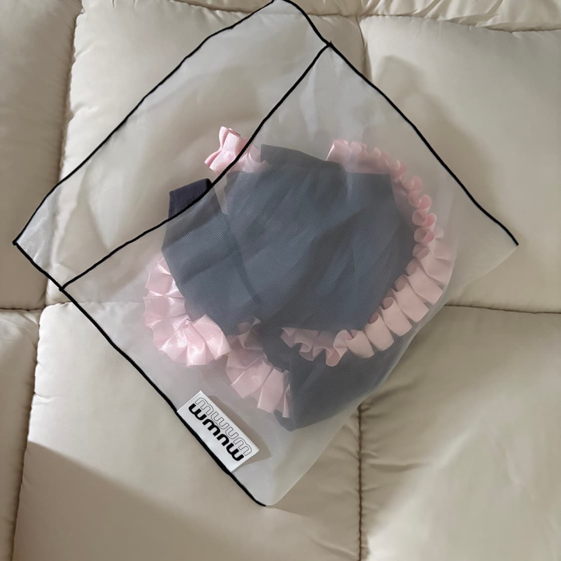 무음2-Way Frill Socks Dark Gray 상품이미지3