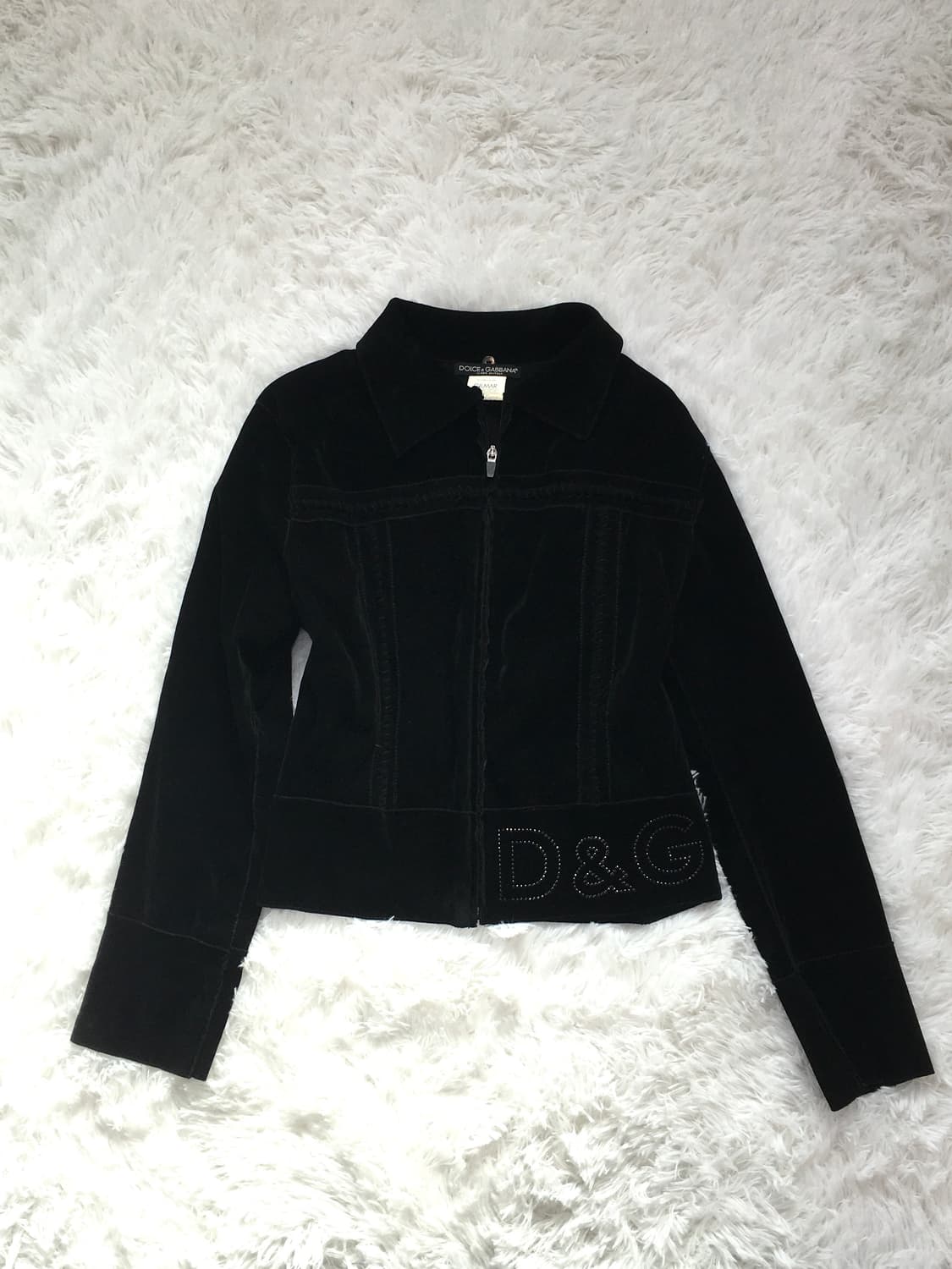 돌체앤가바나 블랙 벨벳 큐빅 자켓 상품이미지4