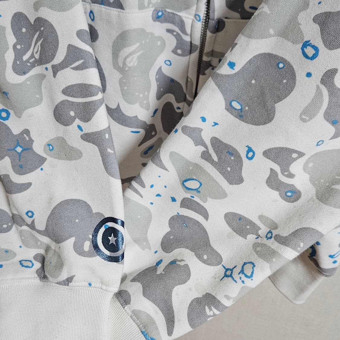 베이프 샤크 스페이스 카모 후드집업 L 상품이미지6