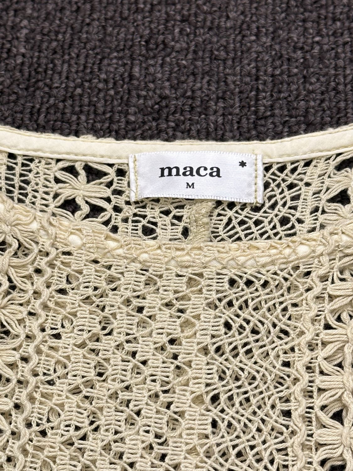M)maca vintage 여성 펀칭 그물 니트 상품이미지6