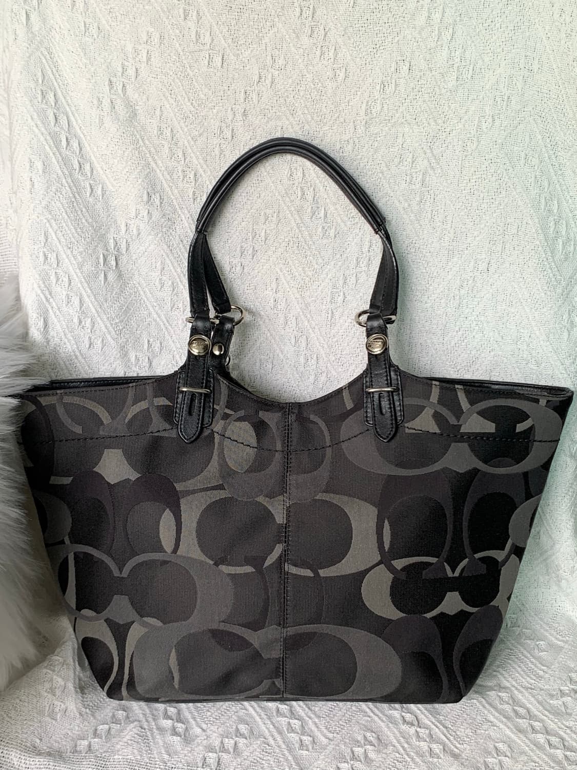 희귀 S급 🖤 Coach 올블랙 숄더백 상품이미지2