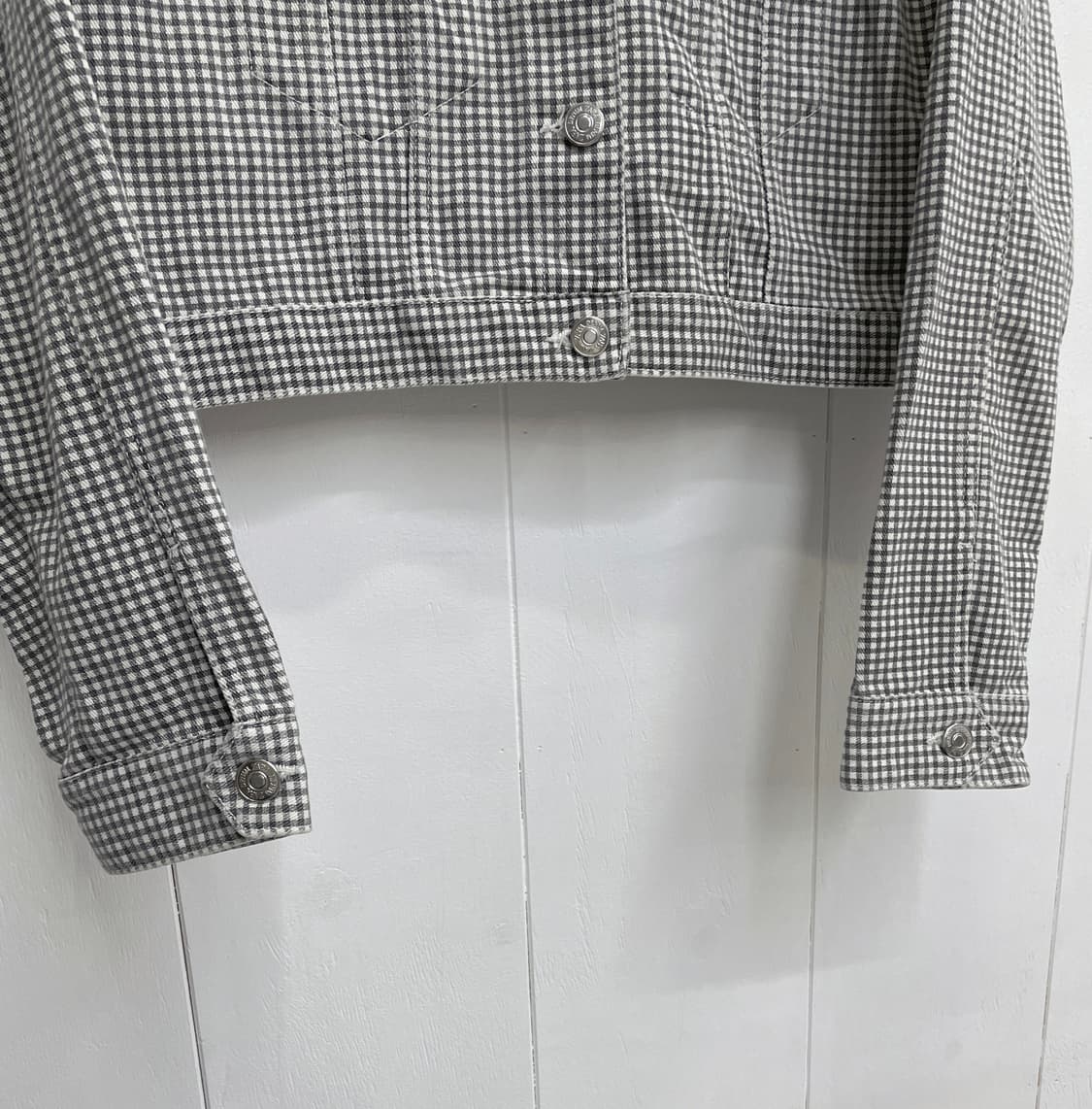 자라(ZARA) 체크 크롭 데님 자켓 상품이미지6