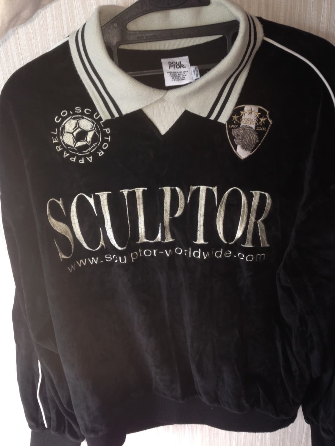 Sculptor Velour Soccer Jersy Black 상품이미지2