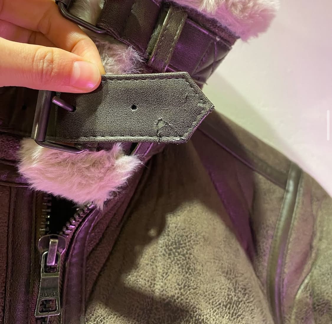 버커루 풀 쉐르퍼 무스탕 재킷 남여공용 상품이미지5