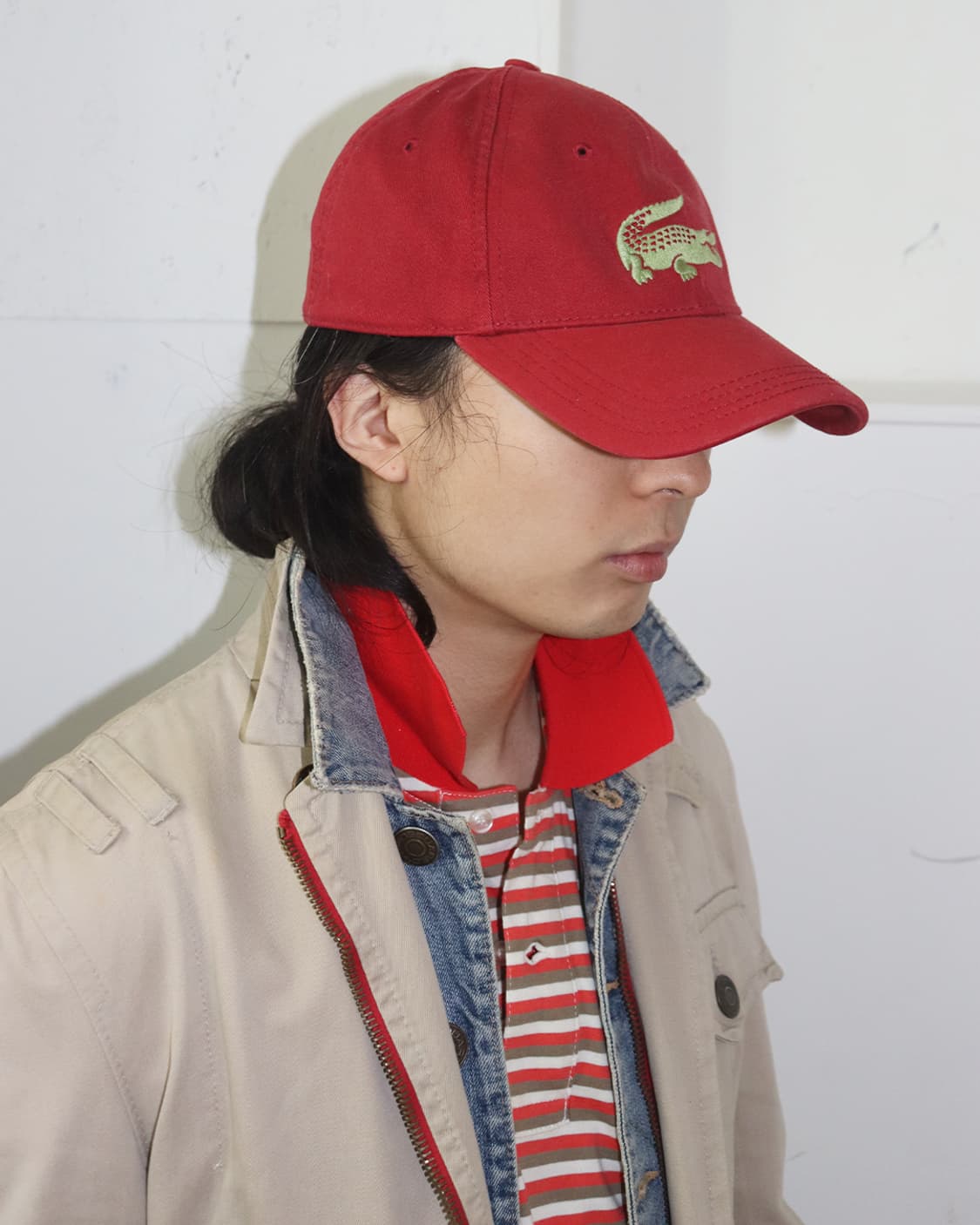 라코스테 6패널 볼캡 버건디 상품이미지2
