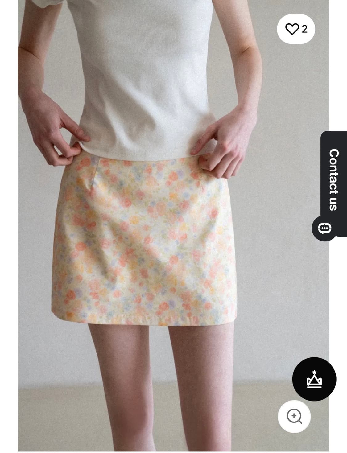 에그카 eggka 플로럴 프린트 미니스커트 상품이미지1