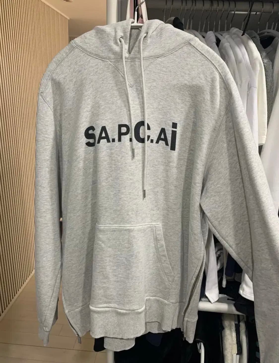 A.P.C. Sacai hoodie 아페쎄 사카이 손나은 후드티 L 상품이미지2