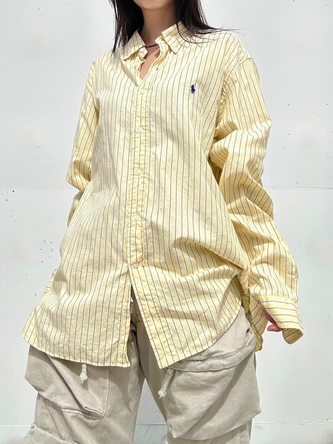 RALPH LAUREN stripe shirt / yellow 상품이미지7