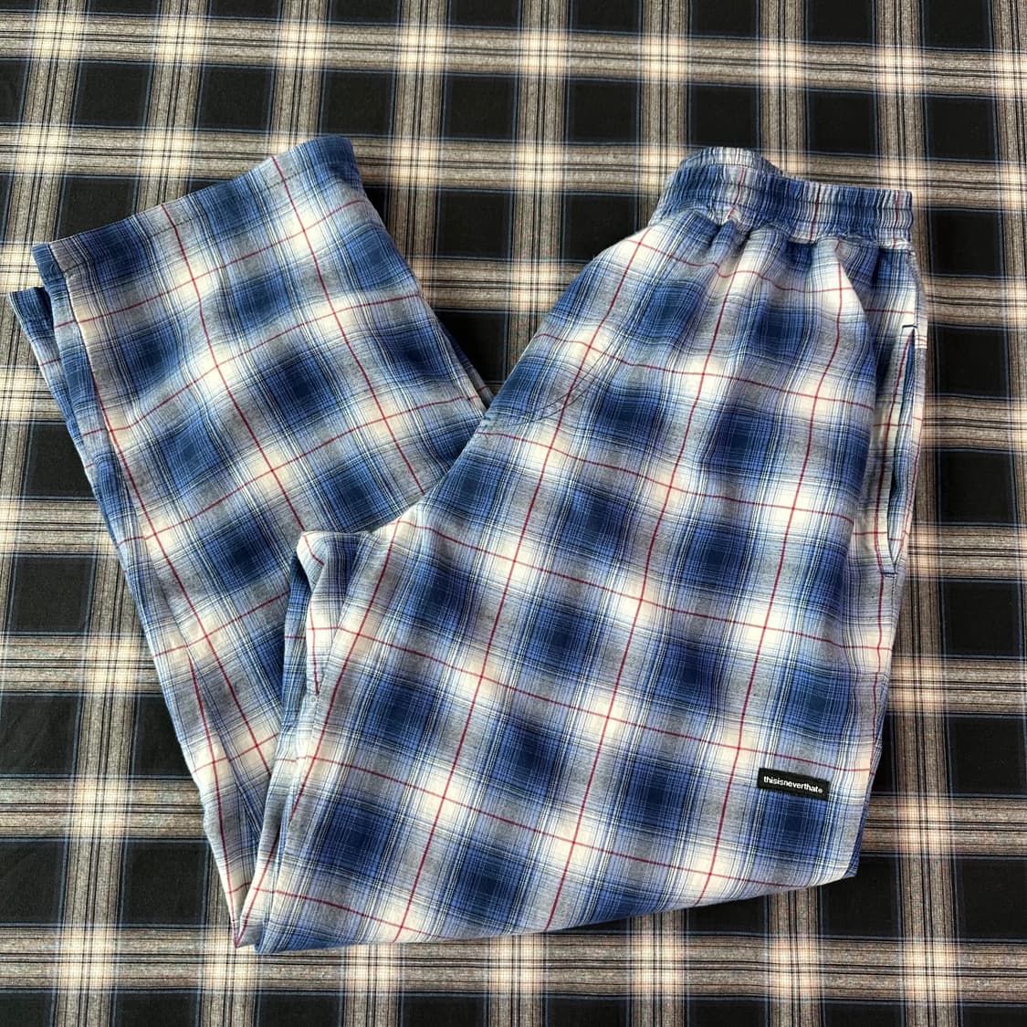 디스이즈네버댓 블루 체크 팬츠 초기버전 상품이미지2