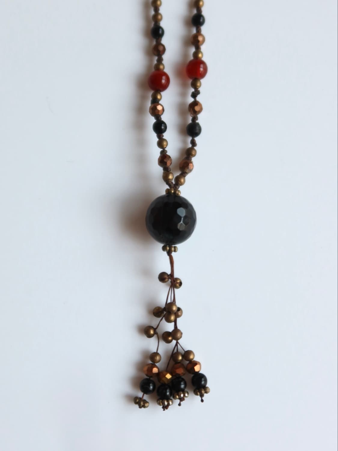 black bead tessle necklace 상품이미지4