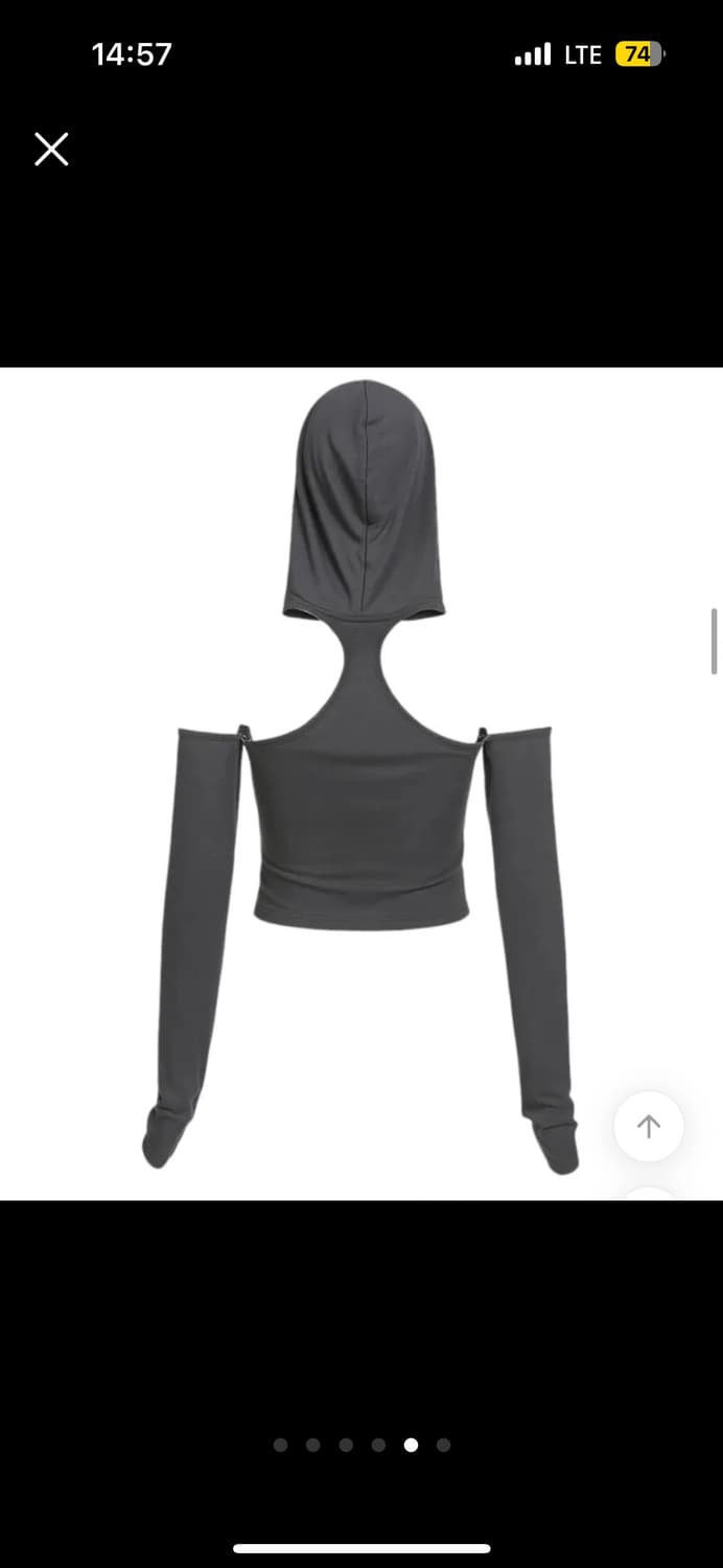 에이블리 무채클럽 후드 크롭 오프숄더 상품이미지3