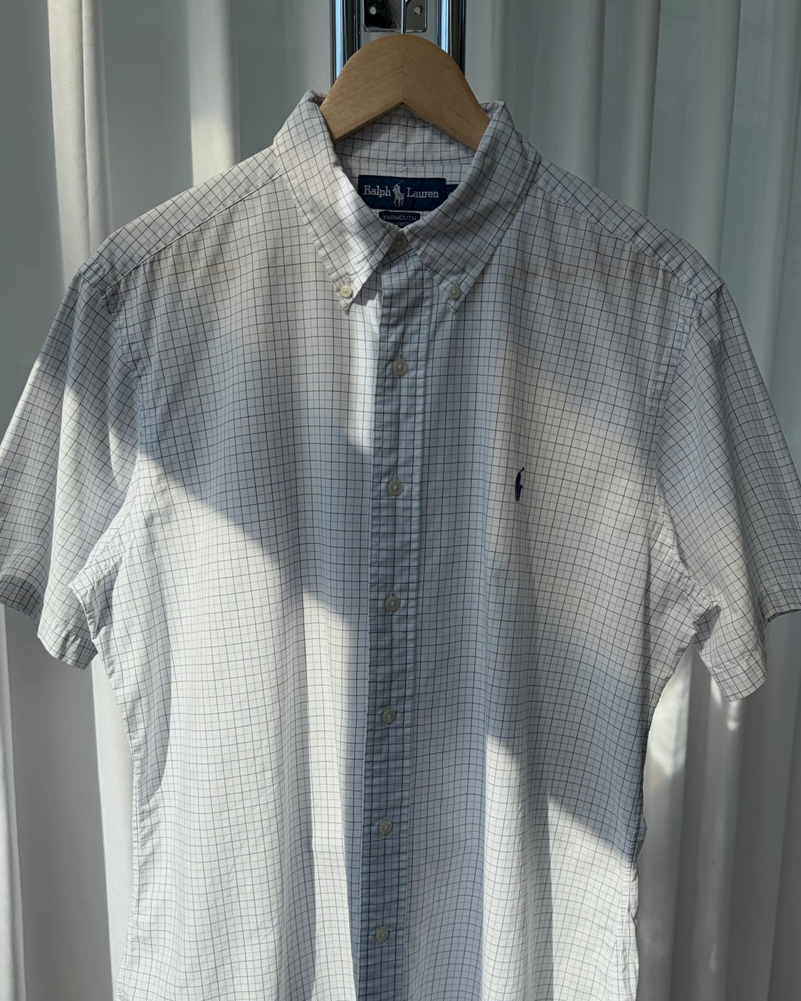 [M-L]폴로 랄프로렌 포플린 체크 반팔 셔츠 상품이미지5