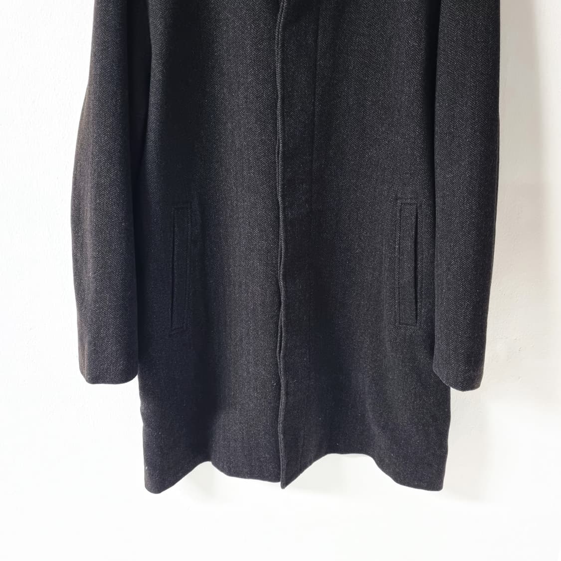 빈티지 에디바우어 헤링본 오버사이즈 코트 - L 상품이미지5