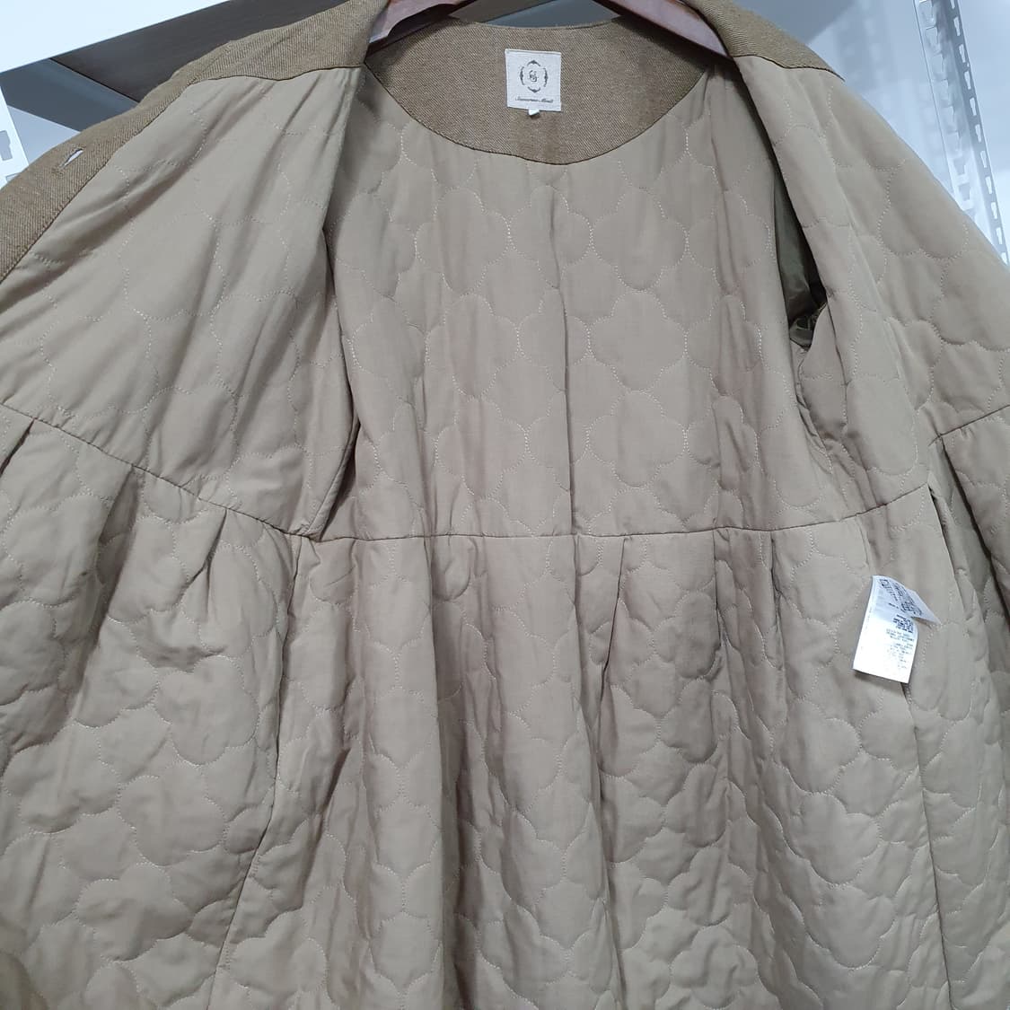 일본 빈티지 사만사모스 린넨 혼방 누빔 원피스 레이어드 재킷 모리걸 상품이미지4